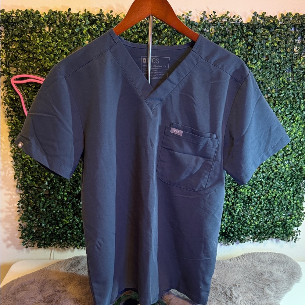 Navy FIGS Scrubs Top